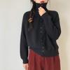 Women's High Neck Knit Cardigan 2026 Autumn Solid Color Single Breasted Sweater Outerwear Woman Korean Soft Cashmere Knitwear