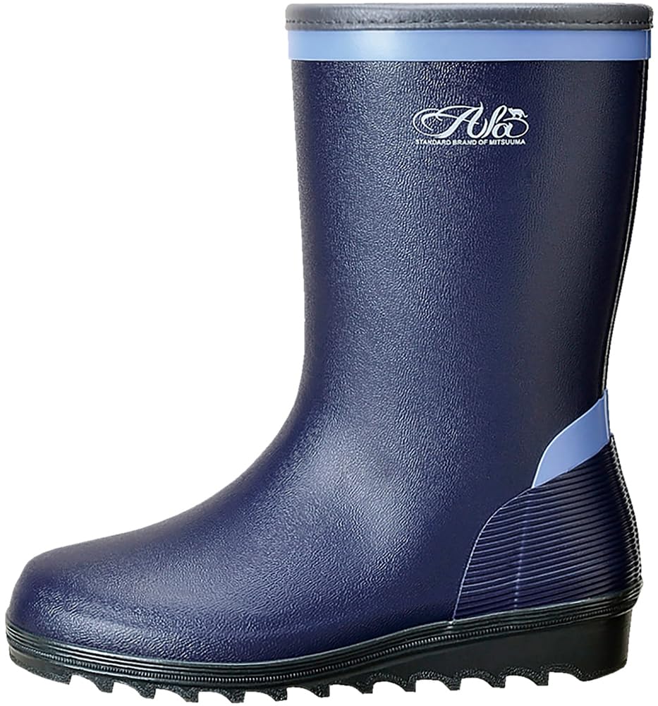Mitsuuma Efa Rain and Warm with Urethane Navy Size cm Women's Boots, Waterproof, Non-Slip, Fill, Blue, 24.5