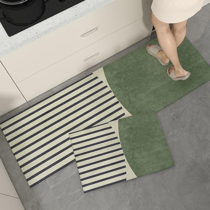 Crystal Velvet Non-Slip Water-Absorbing Kitchen Floor Mats