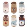 6 Pairs Kids Cotton Socks Non-slip Boys and Girls Cute Cartoon Animal Patterned Comfy Breathable Baby Floor Socks