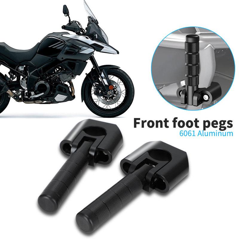 Highway Foot Pegs 7/8"-1.25" Adventure Crash Bar Rest Pedal For KLR650 DR650 XR650L Tenere 700 V-storm ADV Dirt Bike Dual Sport