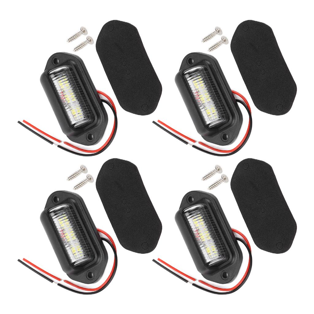 4 buc 12V 6LED Lămpi Plăcuță de Înmatriculare Lumină Albă de Înaltă Luminozitate Impermeabile pentru Mașină