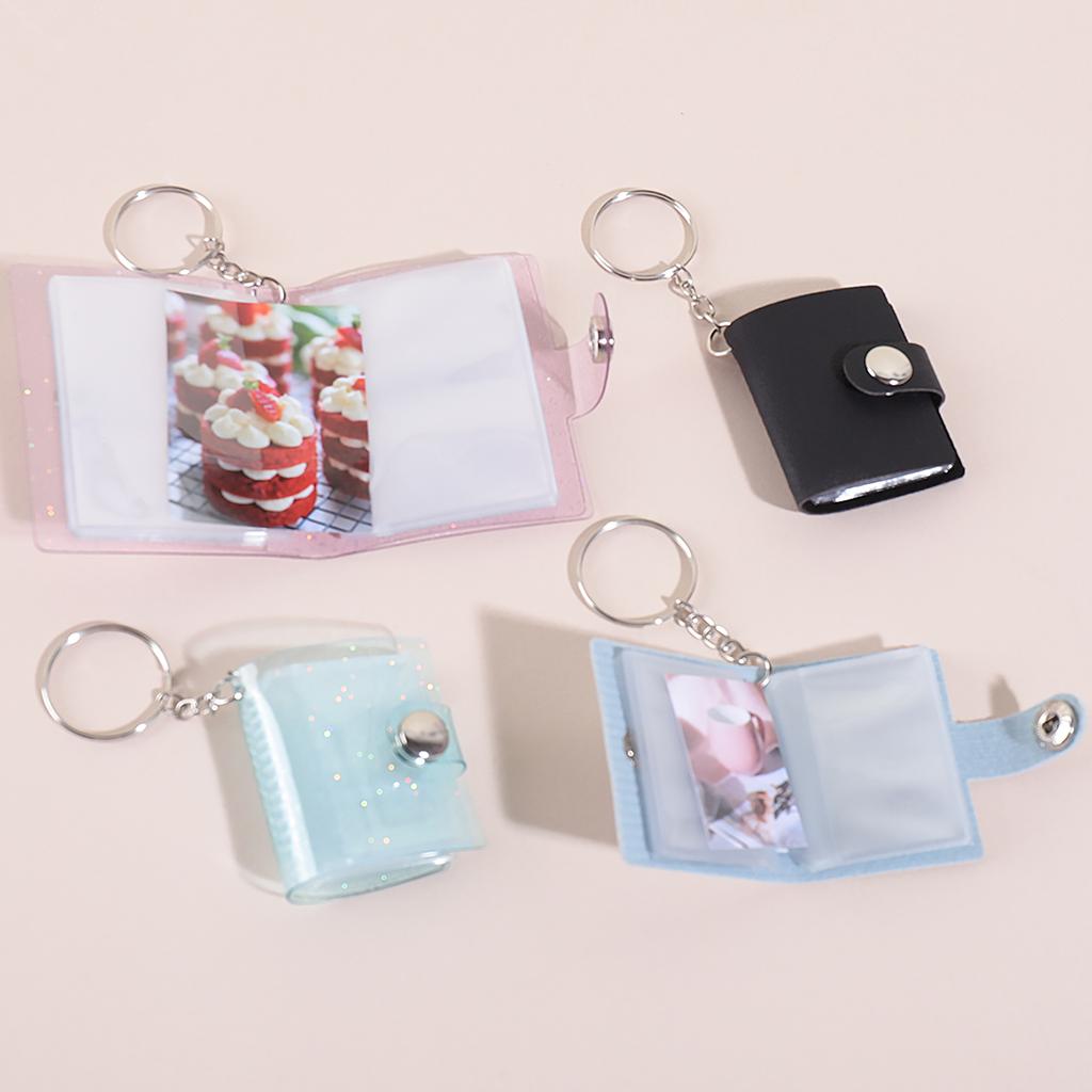 1-2 inch mini photo album binder, keychain style, pocket photo album binder, portable photo card holder, a gift for friends