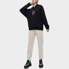 Fila Fusion Logo Print Loose Drawstring American Style Hoodie Men Hoodies Black T11U313201FBK