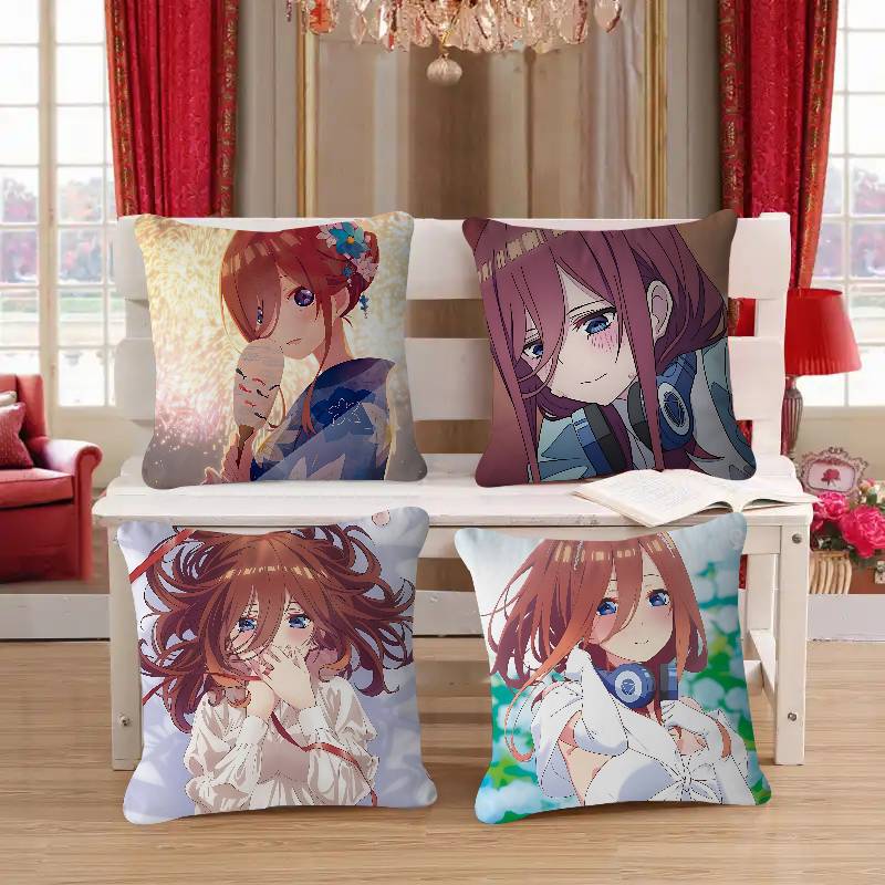 Charaktere-Nakano-Miku Kissenbezug Kissenbezug Wohnzimmer Sofa Heimdeko Kundenspezifisch