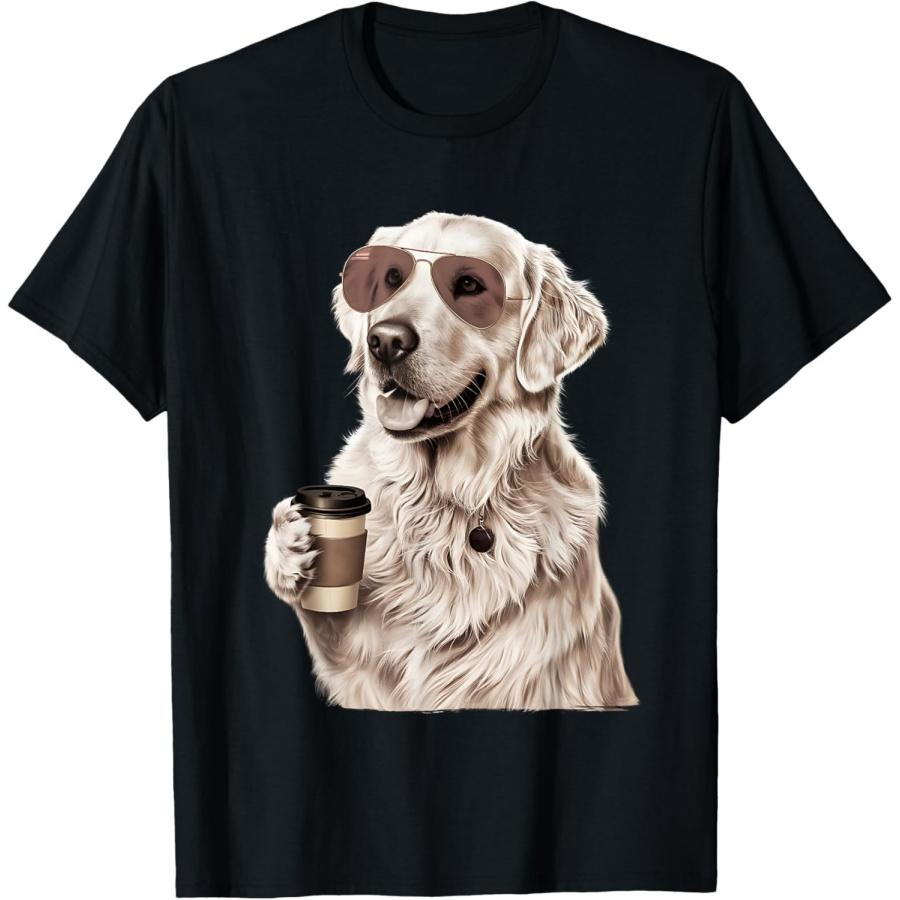 

English Cream Golden Retriever Coffee Dog Mom Dad T-Shirt XXXXXL чорний