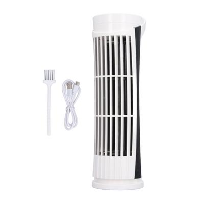 Tower Fan 90 Degree Oscillating Fan with 2 Speeds Light Standing Bladeless Fan 34dB Quiet USB 2.0