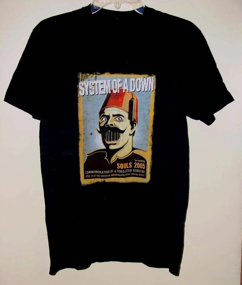 Концертная футболка System Of A Down Souls 2005 Черная унисекс футболка CS068 Унисекс футболка S