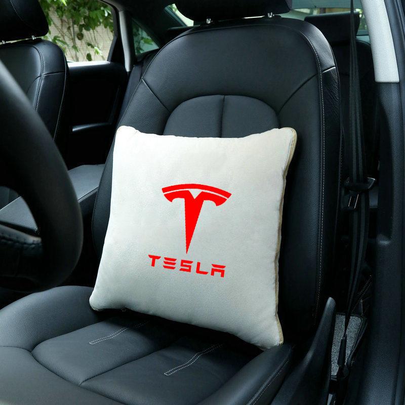 Throw Pillow Car Chair Quilt Dual-purpose Pillow Quilt Dual-purpose Two-in-one Folding For tesla model 3 X S Y Car Accessories
