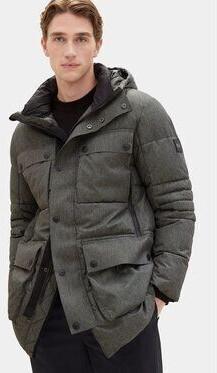 Серая структурированная зимняя куртка Tom Tailor Technical Winterparka