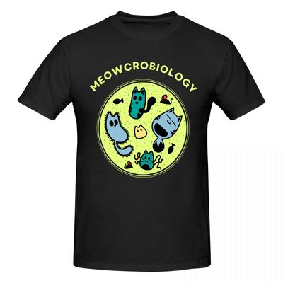 Funny Meowcrobiology Microbiology Science Cat Lover T Shirts Graphic Y2k Gifts Cotton Unisex Wounisex T Shirts Clothes