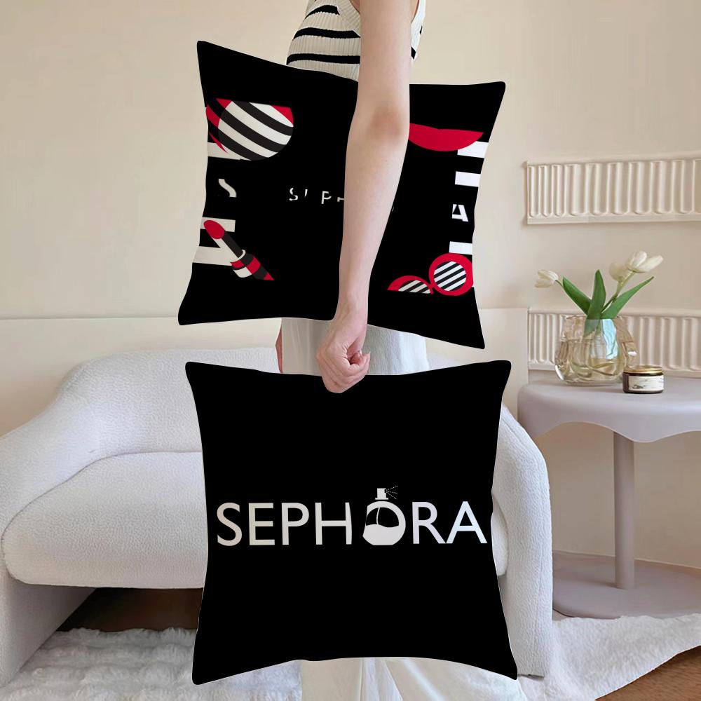 Sephora Cushion Cover Anti-dustmite Pillowcase Invisible Zipper Silky Short Plush Sofa Cushion Cover