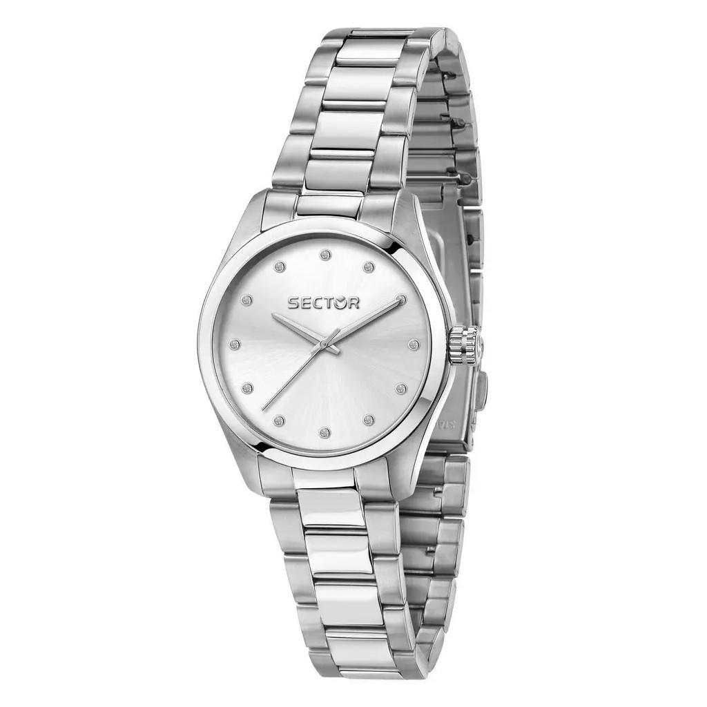 

Sector 270 Just Time Crystal Accents Stainless Steel Silver Dial Quartz R3253578509 Women s Watch
