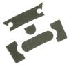 5 Stück Klettverschluss für Helm Universal DIY Verdicken Grün Helm Klettverschluss Set für MICH
