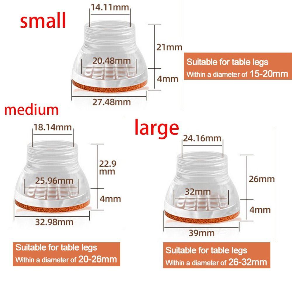 4pcs/set Anti-Scratch Anti-slip Mat Decreases Friction Feet Legs Pads  Household Chair Fittings