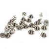100pcs 9x6mm Flat Cone Zinc Alloy Spike Screw Back Studs Punk Spike Leathercraft Rivet Pet Collars Bracelet Shoes Making