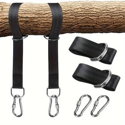 2pcs Hammock Hanging Strap Reinforced Hanging Strap Swing Hook Fitness Trainer Indoor and Outdoor Camping Accessories