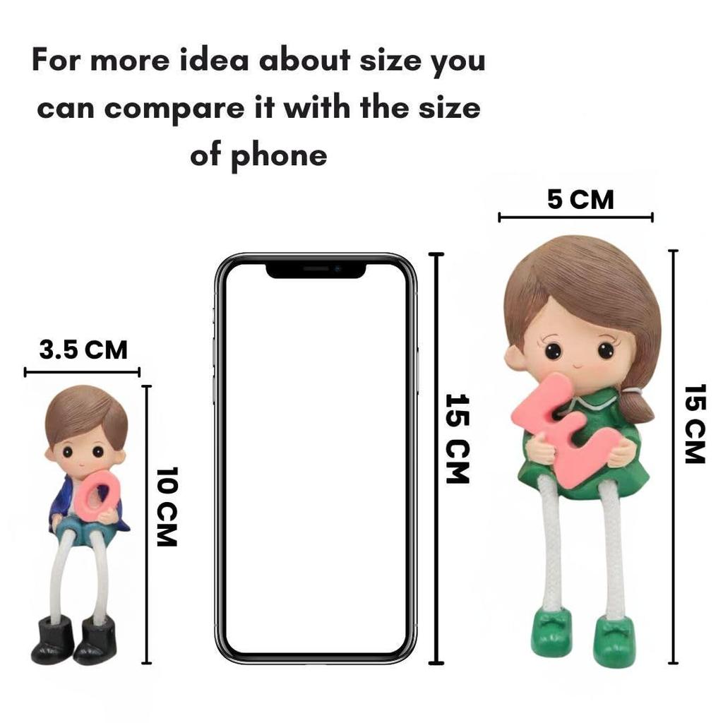 1 Set Hanging Legs Romantic Couple Showpiece | Cute Boy &Girl | Gift for Him/Her, Mother's Day, Home Décor, Living Room, Bedroom
