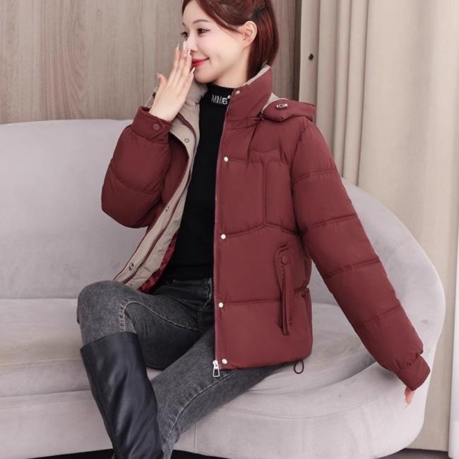 Cotton-padded bread clothes, small jackets, down cotton clothes, women's short slim-fitting thick jackets, new winter models