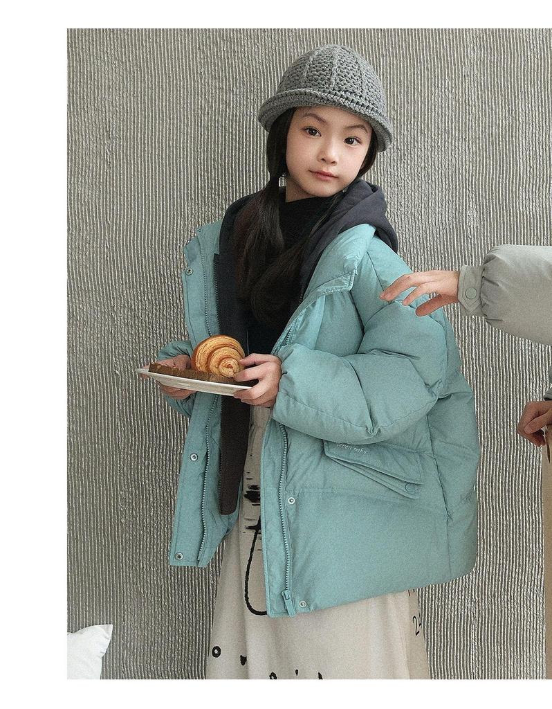 Mädchen Daunenjacke Winter 2025 Verdickt Kunst-Zweiteiler Oberbekleidung für kleine, mittlere und große Kinder