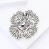 Crystal Brooch for Women Unisex Rhinestone Flower Pins Banquet Party Gifts Jewelry Accessories