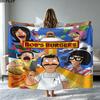 Bob’s Burgers Print Flannel Blanket High Quality Warm Comfortable Cover for All Seasons Perfect for Gifts Home Decor
