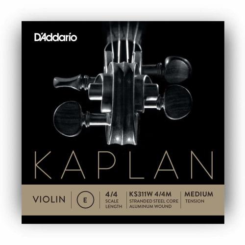 

D Addario Kaplan Non-whistling E-string wound violin strings, KS311W, 4/4m, Medium Tension