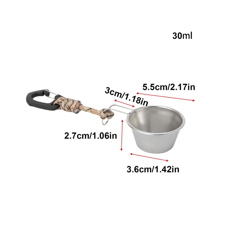 30ml 600ml Bait Bowls Stainless Steel Bait Cup Powdered Fish Food Mixing Container Multifunctional Angling Tackle Bowls