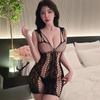 Sex Underwear Passion Free One-piece Suit Hollow Mesh Clothes Sexy Pajamas Nightdress Qqny