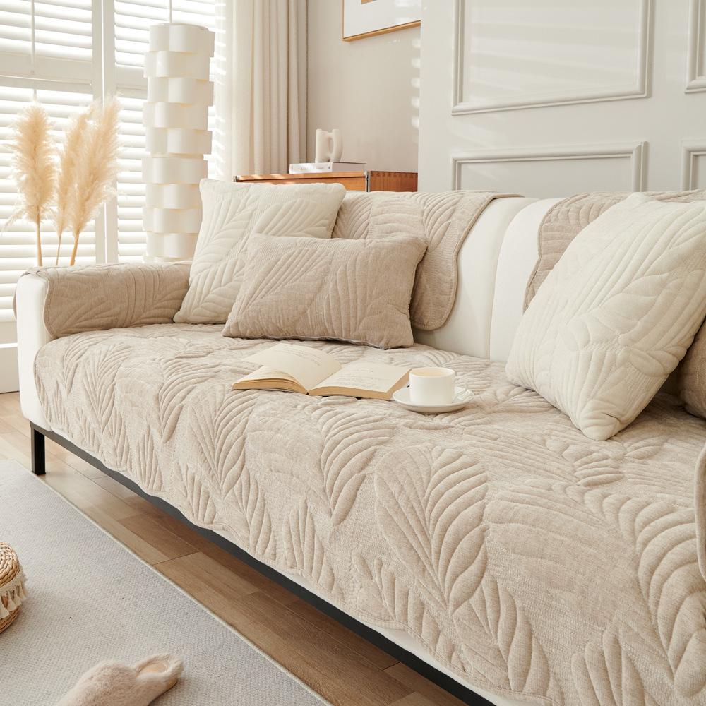 Chenille Plantain Ins Retro Living Room Sofa Cushion Sofa Cover Four Seasons Universal Sofa Towel Cover Cloth Cushion
