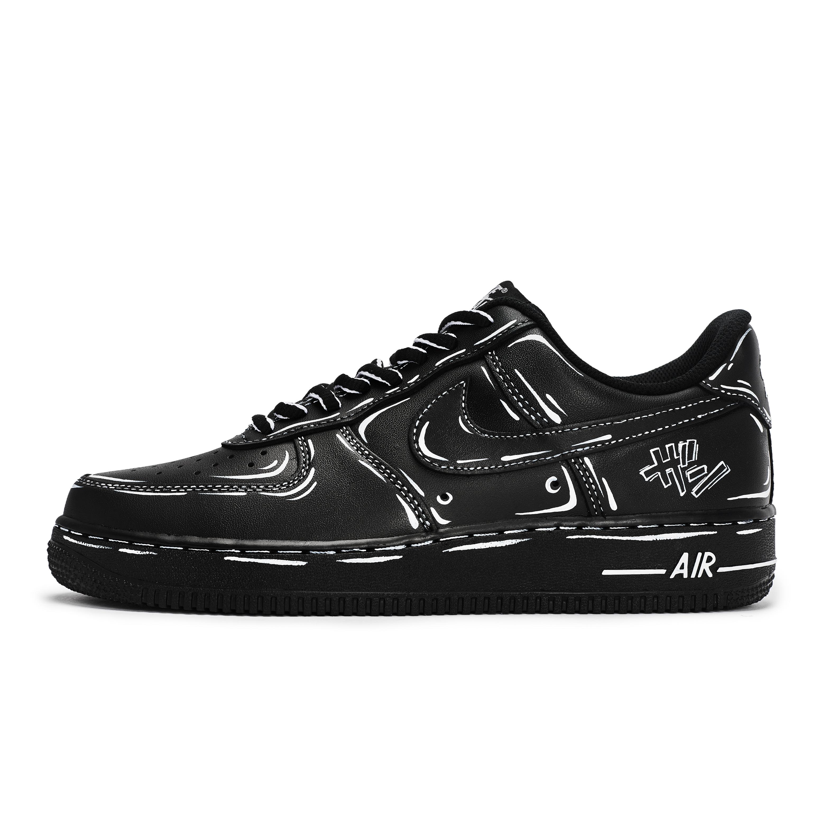 

Nike Air Force 1 REGO Hot Dog, Breaking Dimension Abrasion Resistant Low top Skateboard Shoes Unisex Black White FZ0627-010(Team1189-) 40.5