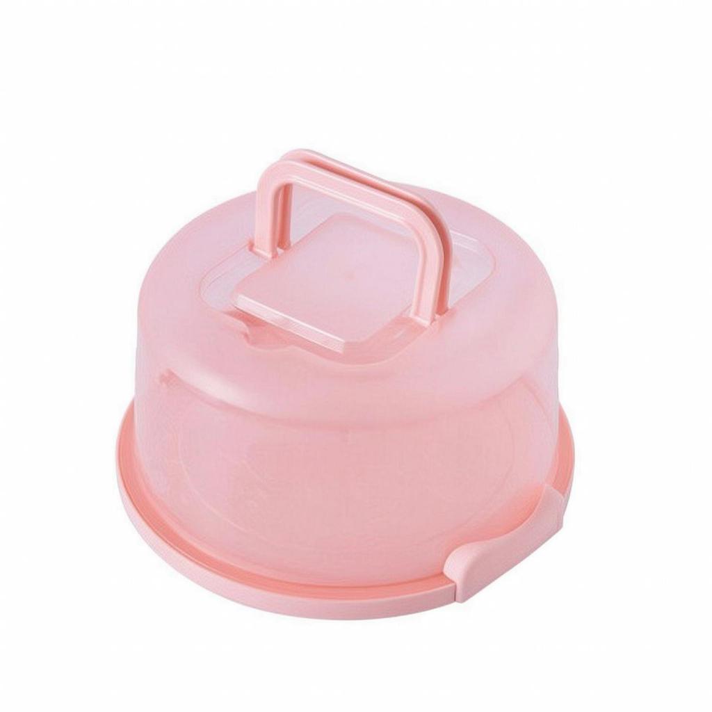 Portable Cake Carrier Easy To Carry with Lid Round Food Storage