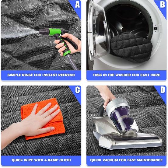 Dog Car Seat Cover for Back Seat, Car Seat Cover 60/40 Split Bench for Family Car, Compact SUV, MPV - Standard - 53" W