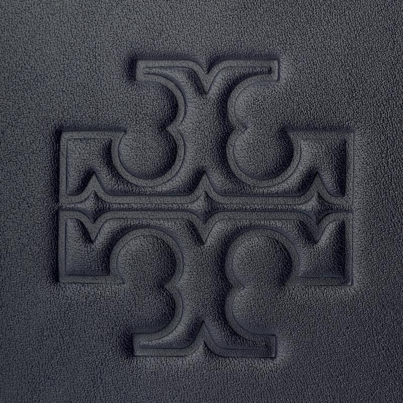 Tory Burch T Monogram All Over Print Drawstring Leather Bucket Bag Women Bags Dark-Blue-Denim 80534-405