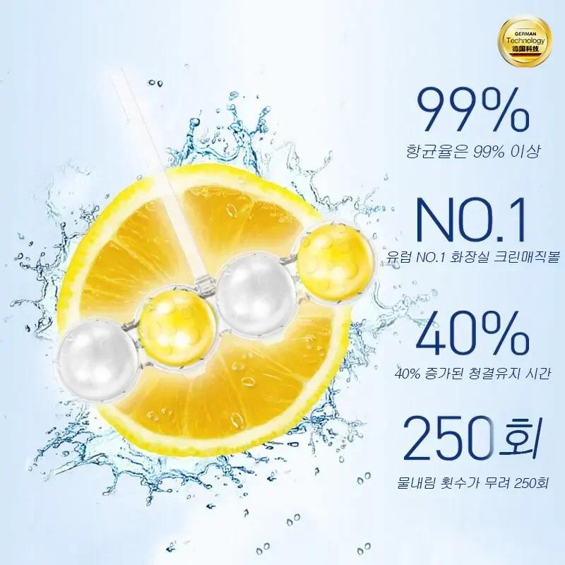 16Pcs Toilet Cleaner Hanging Balls - Lemon/Pine/Lavender Scent Strong Bathroom Air Freshener & Aromatic Deodorant Cleaning Balls