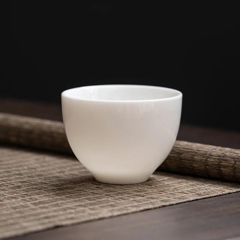 

1pcs tea cups pu er tea tools kungfu tea cup gift drink tea tool ceramic White jade porcelain See options chart