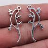 10pcs Charms Chameleon Gecko House Lizard Handmade Craft Pendant Making Vintage Tibetan Bronze Silver Color DIY For Necklace