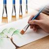 4Pcs Nylon Bristles Watercolor Brush Set Short Handle Painting Brushes Greeting Cards