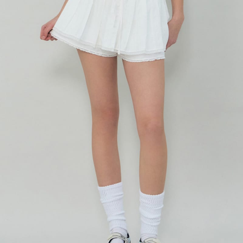 grove 25SS GRVB_Solid Half Ribbed Socks (IVORY)