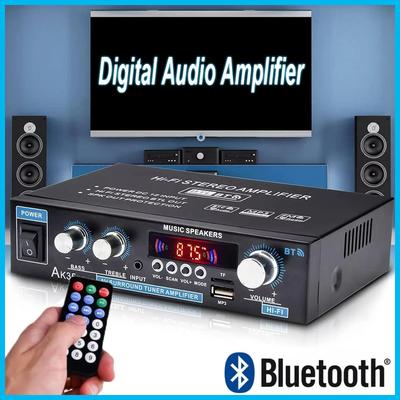 AK35 800W Bluetooth Amplifier 2 Channel Stereo HiFi Digital Display Multifunctional Music Amplifier For Car Classroom Home Audio