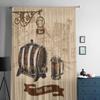 Vintage Style Cast Iron Advertisement Sheer Curtains for Living Room Tulle Window Curtain Bedroom Kitchen Veil Drapes