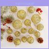 Christmas Ball Decoration Set With Metallic Hollow Ornaments For Holiday Home Decor