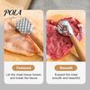 Rust-proof Meat Hammer Tenderizer Hammer, with Ergonomic Wooden Handle, Non-Slip Grip Stainless Handle Mallet Steel Fist-Shaped Mallet, Kitchen
