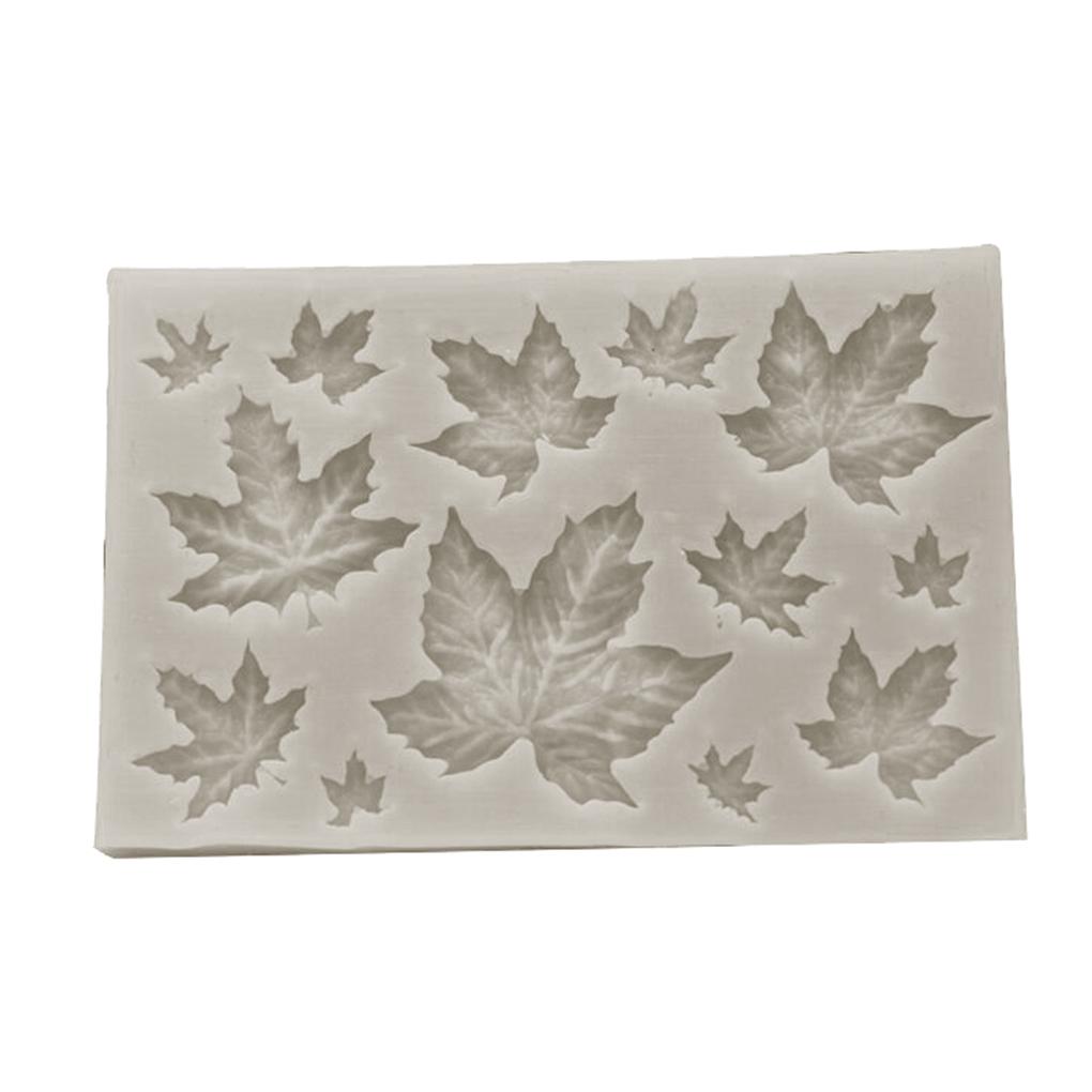 Leaf Fondant 3D Maple Leaf Rose Shaped Leaves DIY Cake Mold Cupcake Decoration Tool