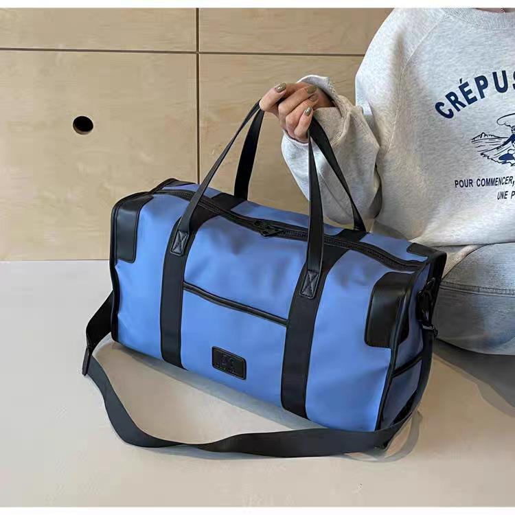 

Short-distance Travel Bag Women Large Capacity Business Trip Fashionable Light Luggage Portable Cross-body Fitness Men 44x18x25 синій
