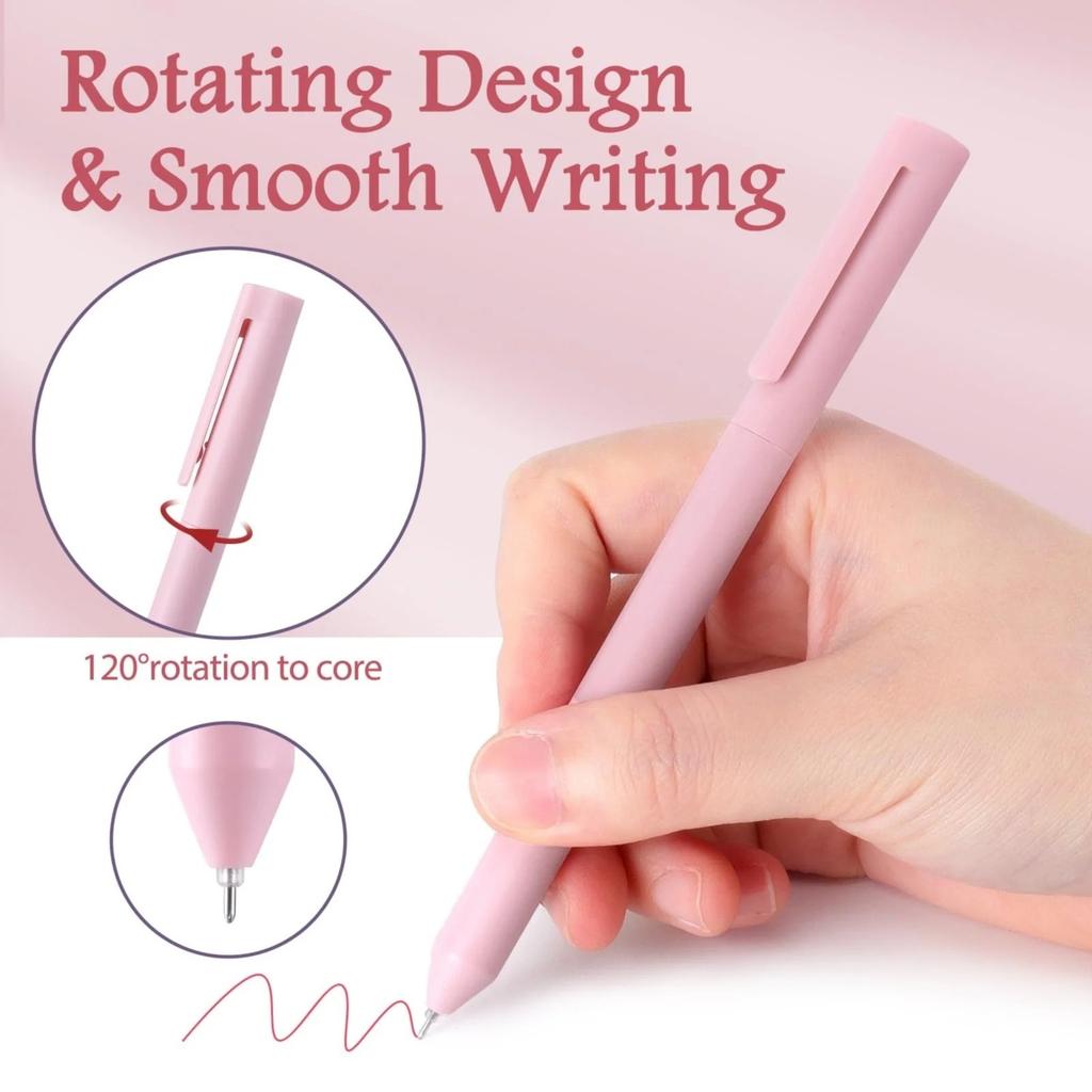 0.5mm Colored Gel Pens For Note Taking Gel Pens Colored Ink & No Smear Retractable Cute Pen Fine Point For Journaling Gel Ink Pen Smooth Writing 5ml