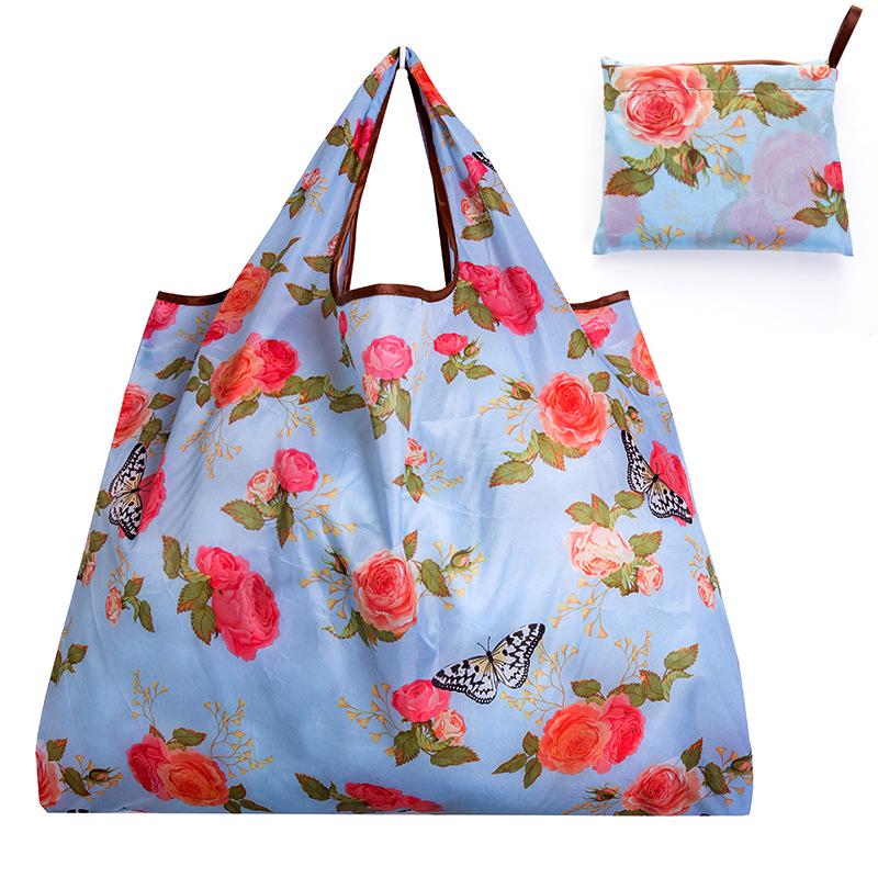 Large 210D Oxford Cloth Folding Tote - Portable, Durable Shopping & Storage Bag
