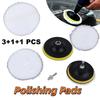 5/7Pcs 3/4/5/6/7 Inches Soft And Reusable Polishing Pads Car Buffing Wool Wheel Mop Kits For Car Polisher Drill Accessories