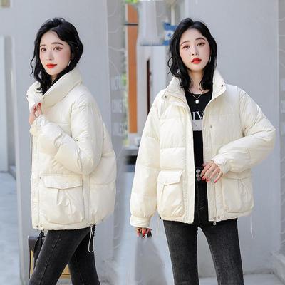 Autumn and Winter Cotton Clothes, Fashionable Women's Clothing, Shiny Casual Cotton Clothes, Korean Version, Thick Cotton Jacket, Loose Jacket