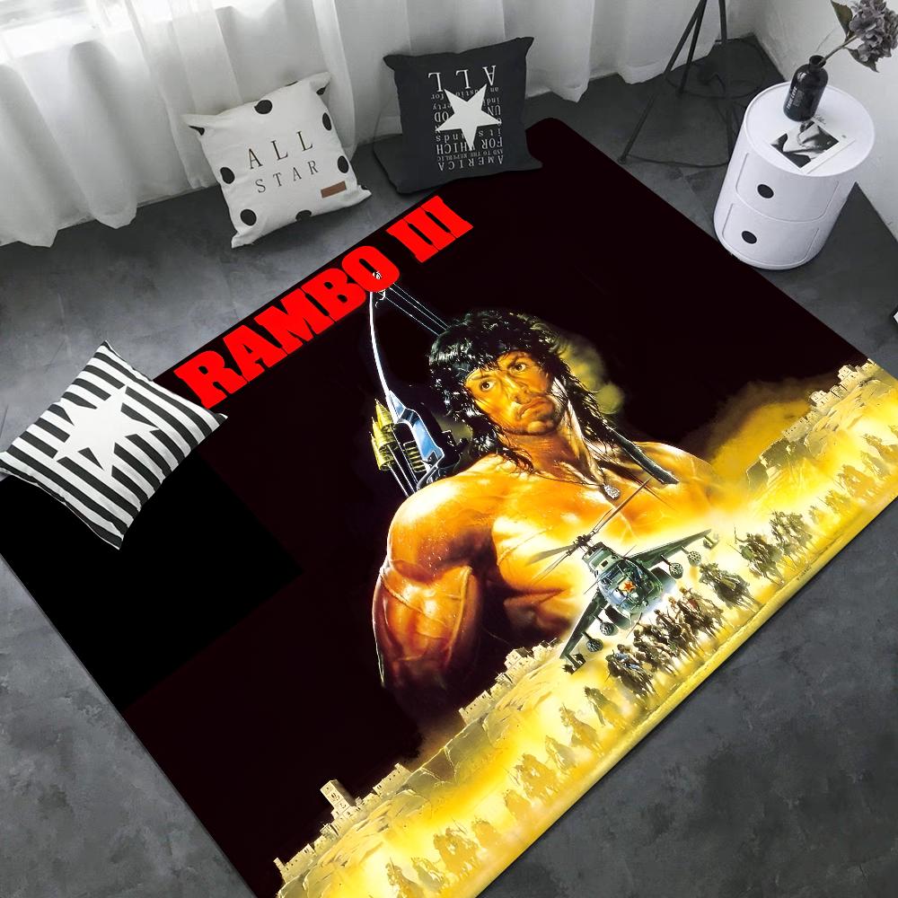 Film Classici First Blood Rambo Tappetino da Pavimento Stile Nordico Tappetino per Ingresso Casa Tappetini per Bagno-WC Tappetino Decorativo per Camera da Letto Hotel